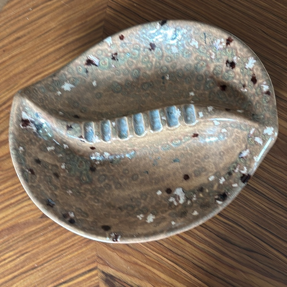 👛 (ANY 2/$20) Handmade and/or 1989 Painted Ceramic Asymmetrical Large Ashtray